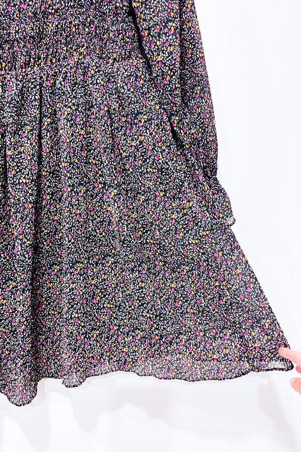 Robe noire fleurie (xl)-DEX-La Penderie du Paradis 🕊