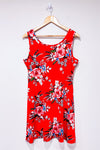 Robe rouge fleurie (l)-mandee-La Penderie du Paradis 🕊