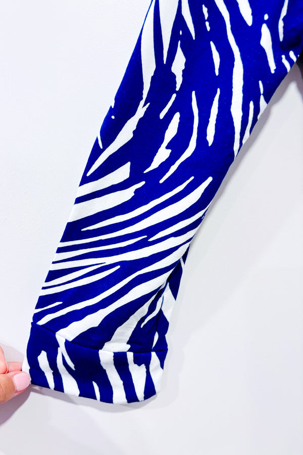 Robe bleue cache-coeur motif zébré (s)*-Diane von Furstenberg-La Penderie du Paradis 🕊