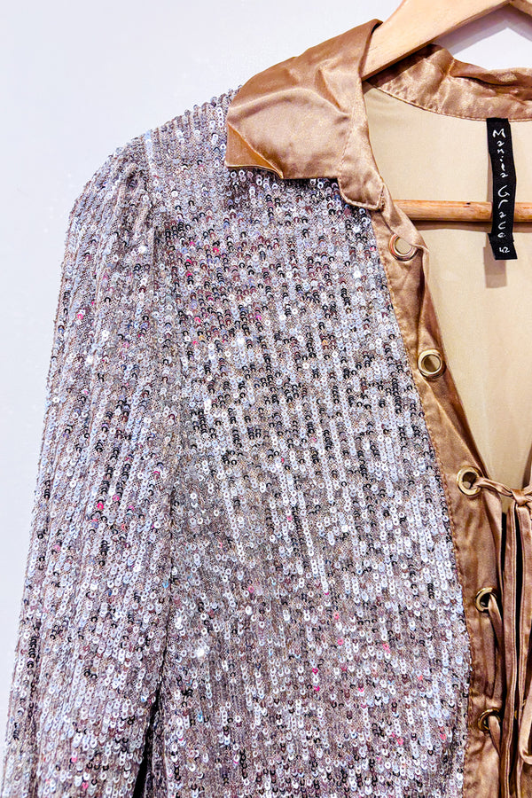 Robe or à paillettes (m)*-Manila Grace-La Penderie du Paradis 🕊