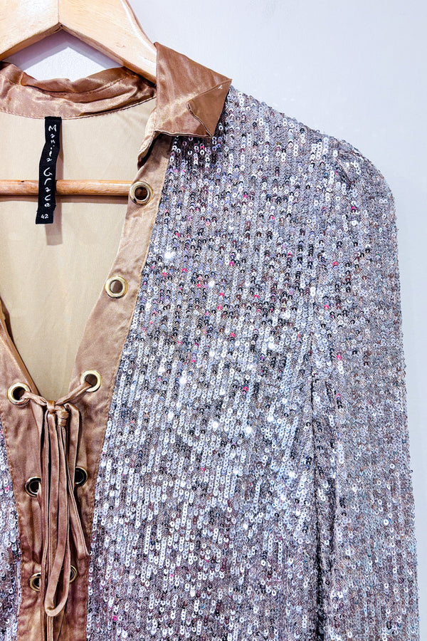 Robe or à paillettes (m)*-Manila Grace-La Penderie du Paradis 🕊