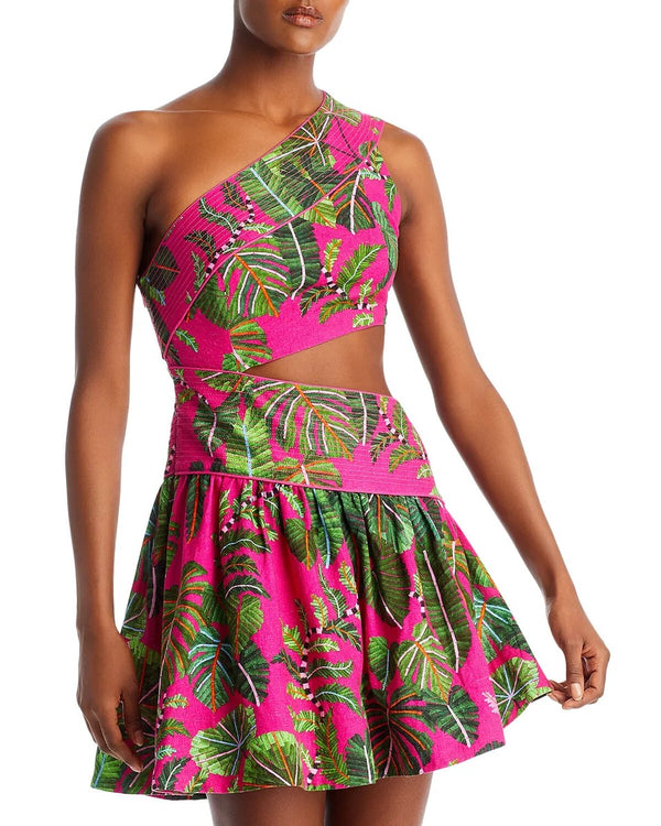 Robe rose avec ouverture sur le côté et une manche (m)*-FARM Rio-La Penderie du Paradis 🕊