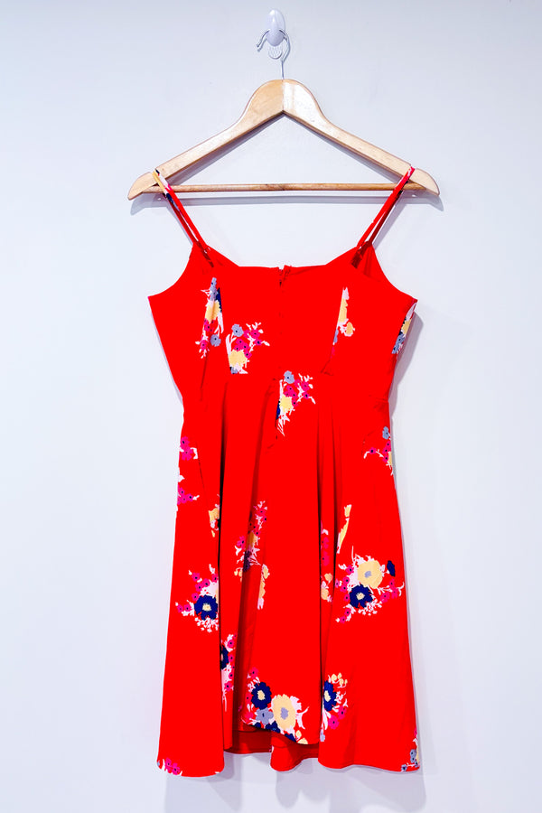 Robe rouge fleurie (s)-ModCloth-La Penderie du Paradis 🕊