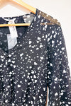 Robe fluide noire avec coeurs (xxs)*-Reitmans-La Penderie du Paradis đ
