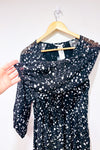 Robe fluide noire avec coeurs (xxs)*-Reitmans-La Penderie du Paradis đ