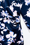 Robe noire fleurie Ă  col montant (s)-Eliza J-La Penderie du Paradis đ