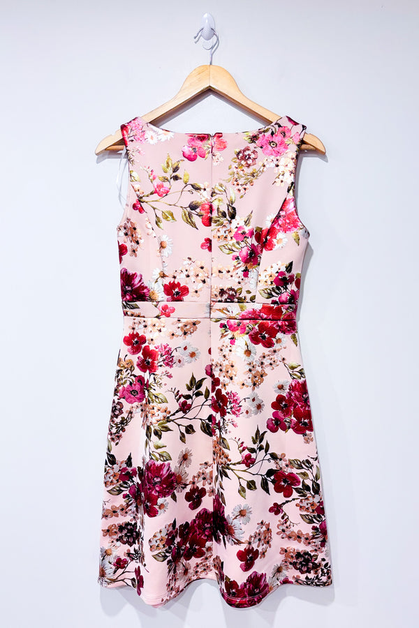 Robe rose à fleurs dorées (s)-Kate & Lily-La Penderie du Paradis 🕊