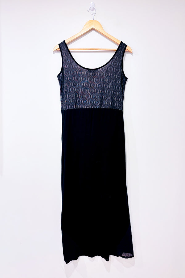 Robe maxi noire (m) seconde main - Grob- La Penderie du Paradis