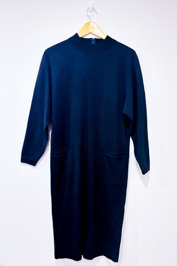 Robe vintage noire en laine (s)*-Spanner-La Penderie du Paradis 🕊