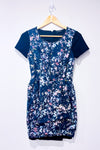 Robe noire et multicolore détails faux cuir seconde main - Club Monaco- La Penderie du Paradis