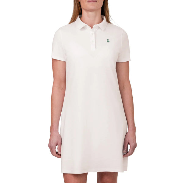Robe polo blanche* seconde main - United Colors of Benetton- La Penderie du Paradis