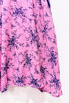 Robe mauve et marine fleurie* seconde main - Unique Vintage- La Penderie du Paradis