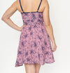 Robe mauve et marine fleurie* seconde main - Unique Vintage- La Penderie du Paradis