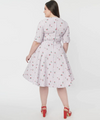 Robe lilas à carreaux avec cerises* seconde main - Unique Vintage- La Penderie du Paradis
