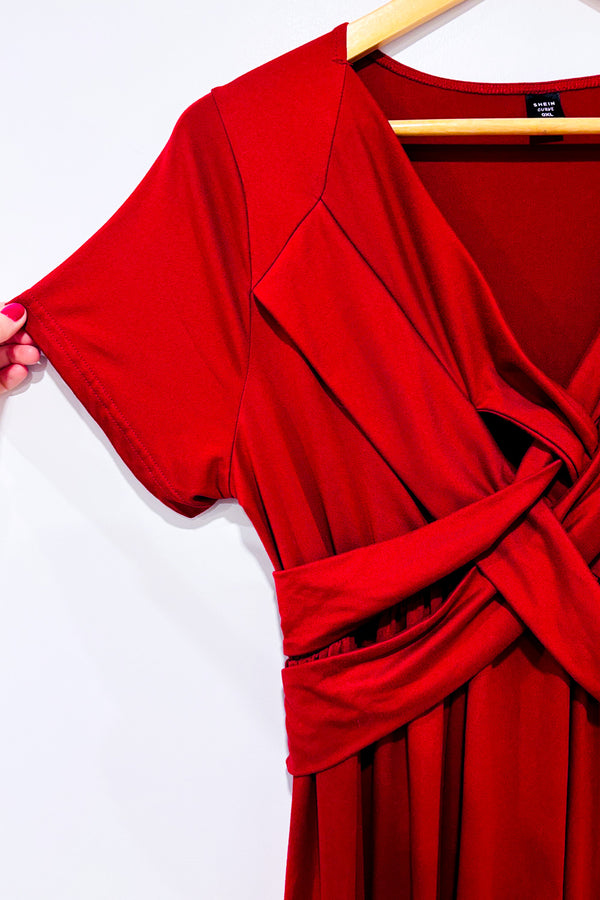 Robe maxi rouge seconde main - SHEIN- La Penderie du Paradis