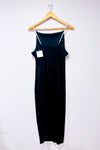 Robe midi noire texturée effet ondulé* seconde main - Rihoas- La Penderie du Paradis