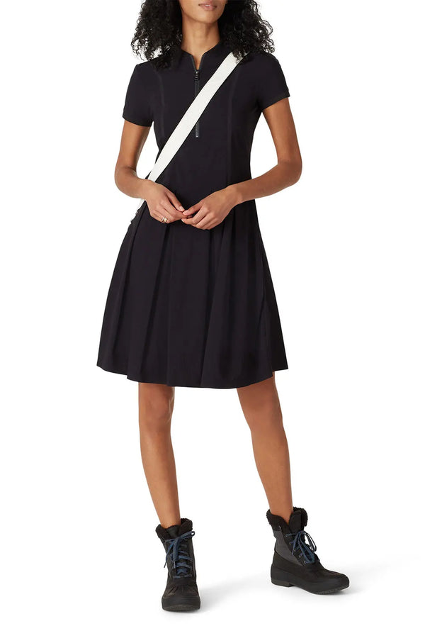 Robe Jackie noire ultra légère zip col montant* seconde main - Bogner- La Penderie du Paradis