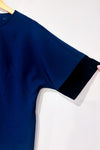 Robe Iris marine avec détails de velours noirs* seconde main - Zeyzani- La Penderie du Paradis