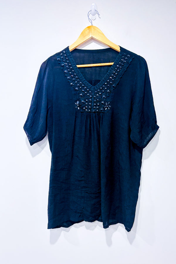 Robe couvre-maillot noire avec pierres seconde main - Autres- La Penderie du Paradis