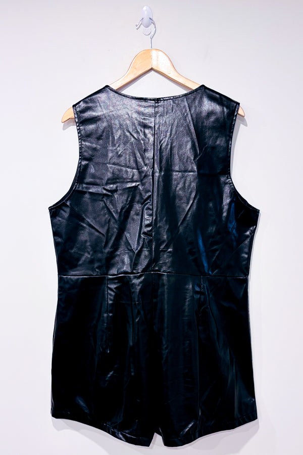 Romper noir faux cuir (l)-SHEIN-La Penderie du Paradis 🕊