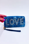 Portefeuille en jeans bleu ''LOVE''-Autres-La Penderie du Paradis 🕊
