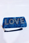 Portefeuille en jeans bleu ''LOVE''-Autres-La Penderie du Paradis 🕊