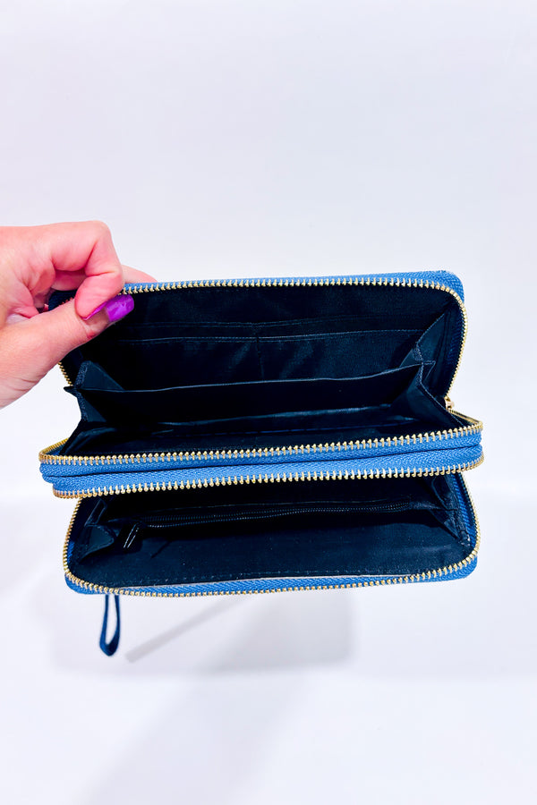 Portefeuille en jeans bleu ''LOVE''-Autres-La Penderie du Paradis 🕊