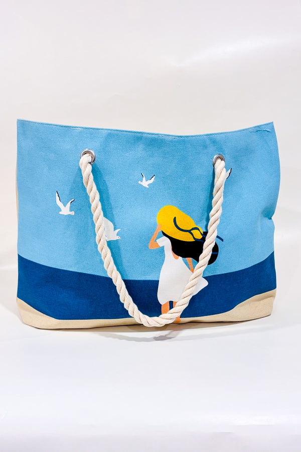 Sac de plage bleu rayé-Yves Rocher-La Penderie du Paradis 🕊