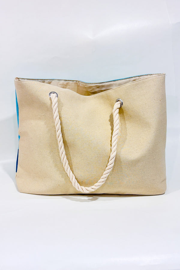 Sac de plage bleu rayé-Yves Rocher-La Penderie du Paradis 🕊