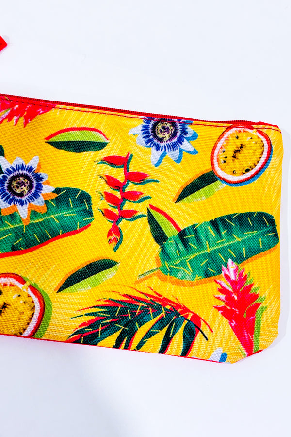 Pochette jaune fleurie-Yves Rocher-La Penderie du Paradis 🕊