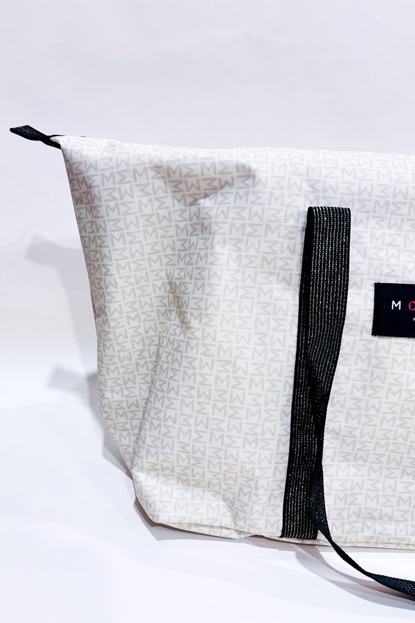 Sac de voyage beige à motifs seconde main - Morgan de Toi- La Penderie du Paradis