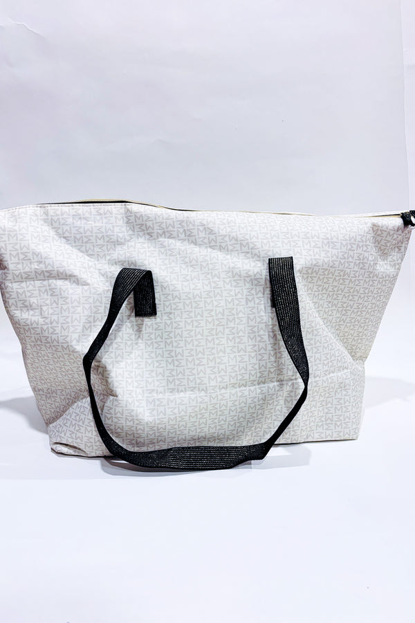 Sac de voyage beige à motifs seconde main - Morgan de Toi- La Penderie du Paradis