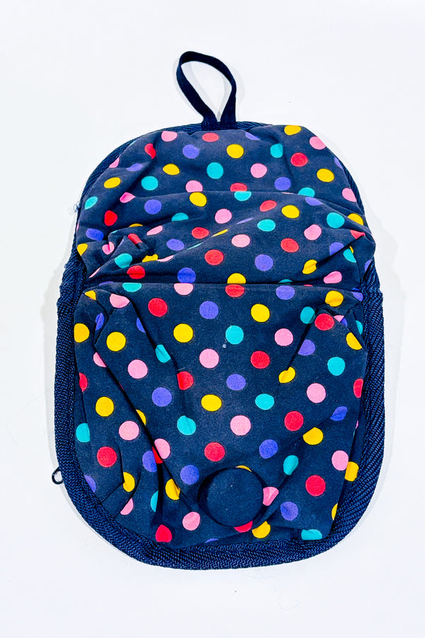 Trousse cosmétique grise à pois multicolore seconde main - Autres- La Penderie du Paradis