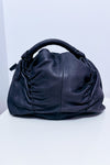Sac à main gris en cuir froncé* seconde main - Furla- La Penderie du Paradis
