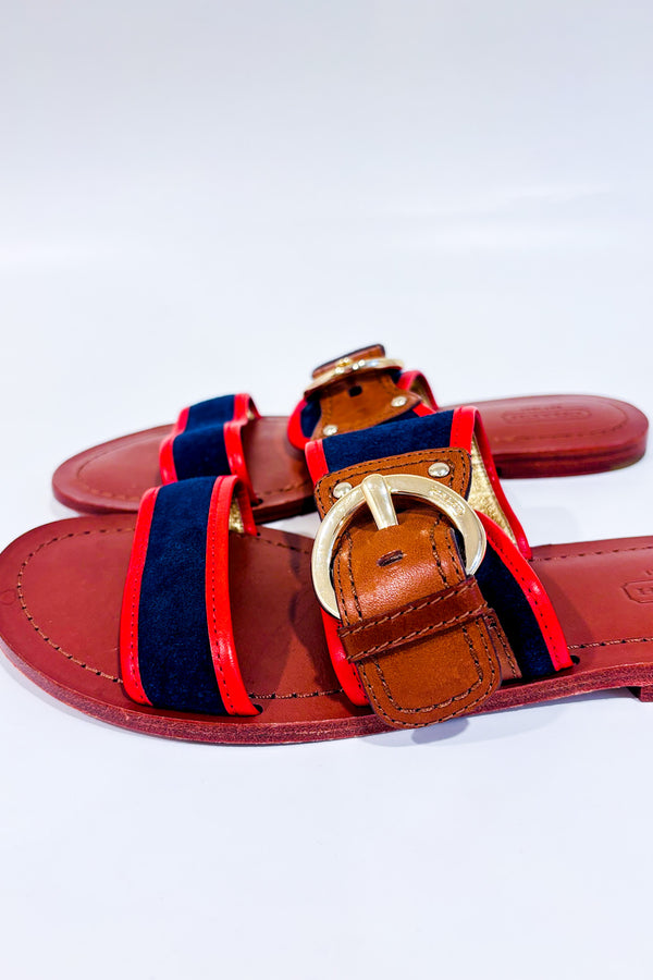 Sandales marine et rouge (6.5)-Coach-La Penderie du Paradis 🕊