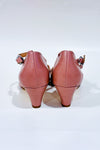 Chaussures ouvertes rétro rose pâle à talon* seconde main - Chelsea Crew- La Penderie du Paradis