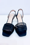 Sandales slingback noires* seconde main - Halston- La Penderie du Paradis
