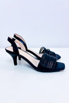 Sandales slingback noires* seconde main - Halston- La Penderie du Paradis
