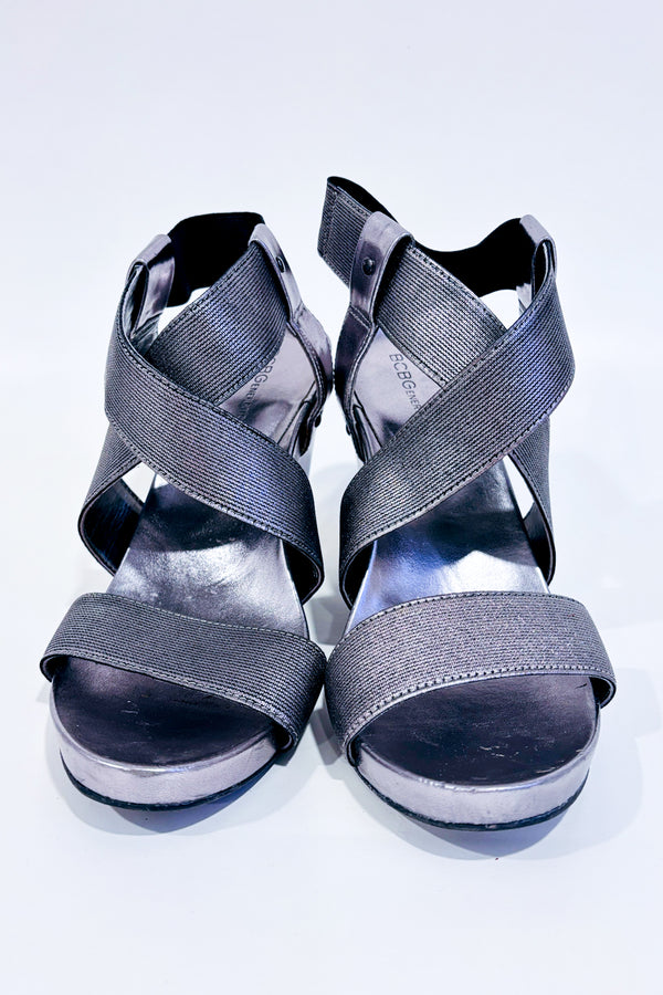 Sandales argent (7.5)-BCBG Maxazria-La Penderie du Paradis 🕊