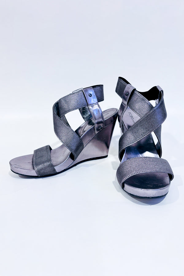 Sandales argent (7.5)-BCBG Maxazria-La Penderie du Paradis 🕊