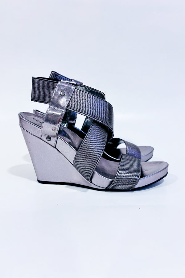 Sandales argent (7.5)-BCBG Maxazria-La Penderie du Paradis 🕊