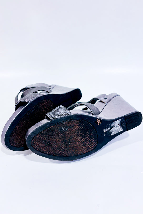 Sandales argent (7.5)-BCBG Maxazria-La Penderie du Paradis 🕊