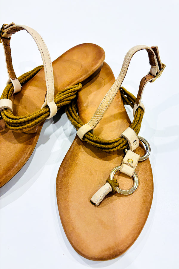 Sandales brunes en cuir (9) -- La Penderie du Paradis ?