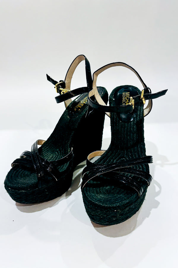 Sandales noires avec talon compensé (6.5) - Michael Kors - La Penderie du Paradis ?