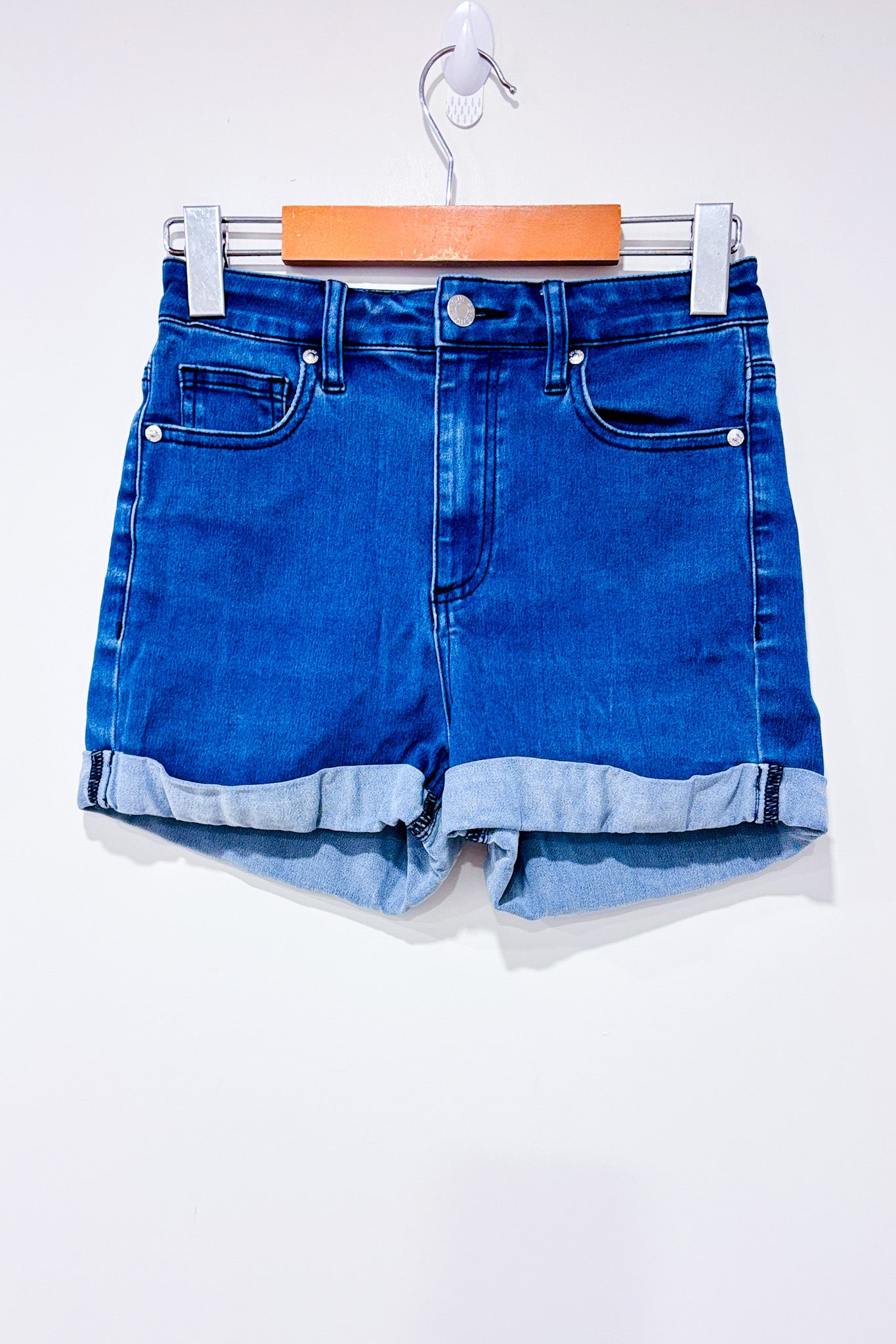 Blue Mid-Rise Stretch Denim Shorts (s) Guess Online Thrift