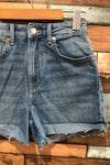Short en jeans bleu pâle taille haute (xs) seconde main H&M