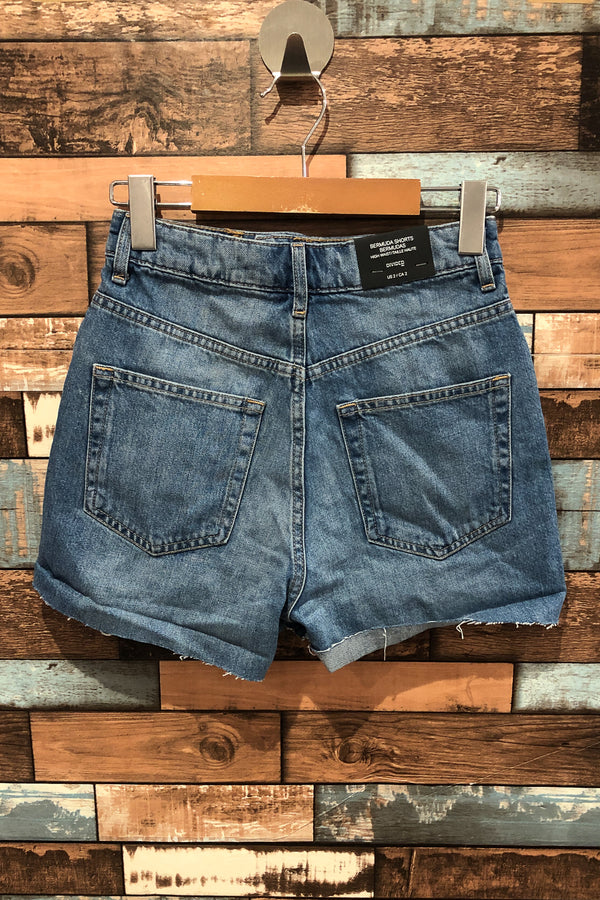 Short en jeans bleu pâle taille haute (xs) seconde main H&M