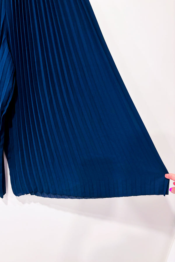 Pantalon ample plissé marine (s)-Zara-La Penderie du Paradis 🕊