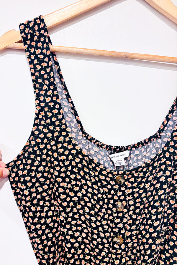 Romper noir fleuri (s)-American Eagle-La Penderie du Paradis 🕊