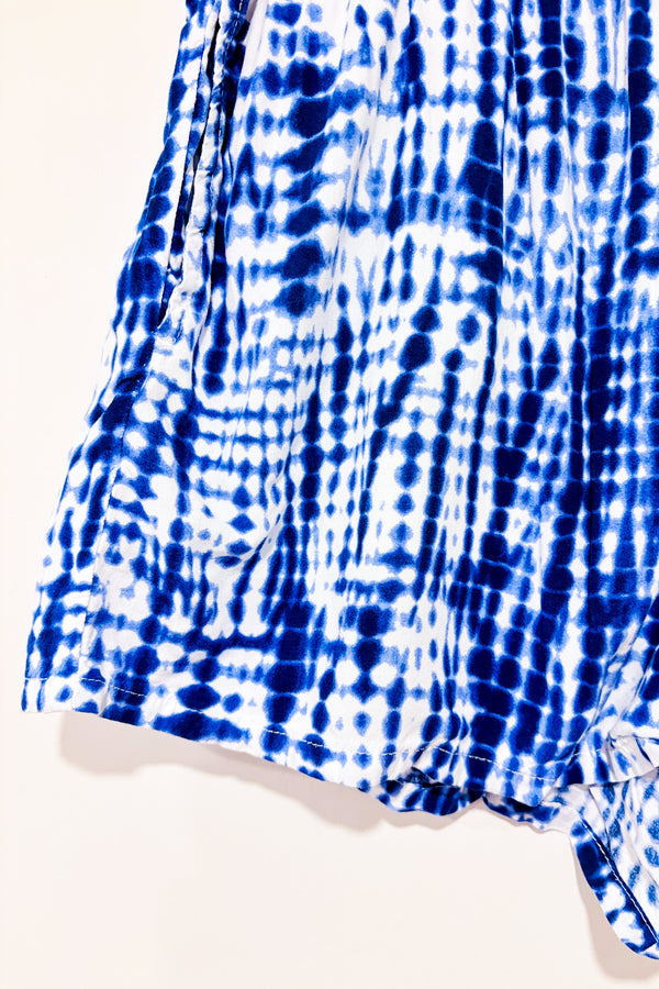 Short fluide bleu et blanc tie-dye (s)-Garage-La Penderie du Paradis 🕊
